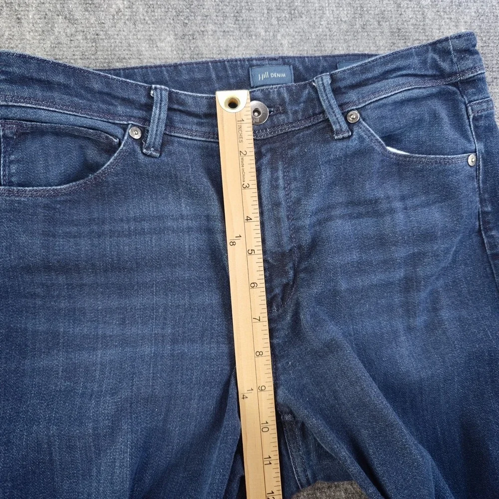 J Jill Denim Jeans 8 Straight Leg High Rise 31x29 Stretch Medium Wash‎